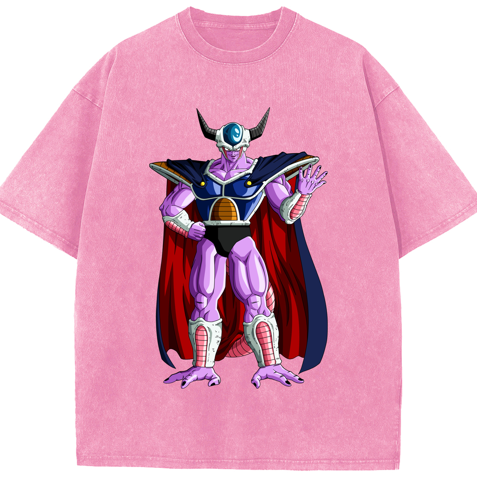 （画像用） ドラゴンボール コルド大王 DRAGON BALL King Cold 綿100% ヴィンテージ風 半袖Tシャツ（フロントプリント）